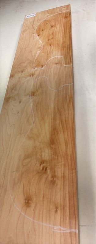 Body Alder, European, 2-pcs., grainmatched, Unique Piece #054